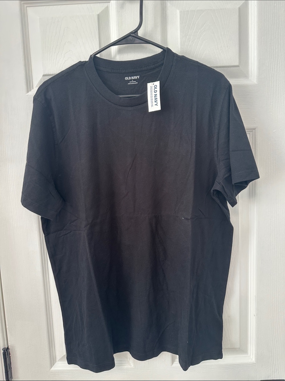 Old Navy Black Short-Sleeve Crewneck T-Shirt
